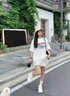 回力女鞋老爹鞋女2025新款爆款蝴蝶厚底增高小白鞋百搭透氣運(yùn)動鞋子女 淺米/淺綠 37 曬單實(shí)拍圖