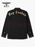 BOY LONDON黑色燙金肌理感外套時(shí)尚街頭潮流長(zhǎng)袖襯衫N21801 黑色 S 曬單實(shí)拍圖