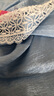 Olrain歐芮兒蕾絲領(lǐng)撞色藍(lán)色寬松襯衫女裝夏季2025新款慵懶長袖上衣 海洋藍(lán) L 曬單實拍圖