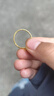 中國(guó)黃金（CHINA GOLD）黃金戒指山茶花戒指5D硬金足金活口素圈金戒指女送女友七夕禮物 【18圈號(hào)】約0.56g 曬單實(shí)拍圖