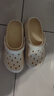 名創(chuàng)優(yōu)品（MINISO）洞洞鞋女款2025新款eva防滑防臭沙灘鞋增高涼拖鞋女夏季外穿 石英粉+水晶熊 38-39 曬單實(shí)拍圖