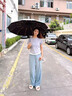 明佳匠全自動(dòng)雨傘大號(hào)加固加厚結(jié)實(shí)抗風(fēng)遮陽(yáng)折疊防曬傘男女晴雨傘可定制 梧桐米-加固黑膠自動(dòng)傘【256骨】 一鍵開(kāi)收-晴雨兩用-加厚傘布 曬單實(shí)拍圖