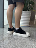BFGN輕奢牛皮男鞋2025新款透氣貝殼頭板鞋男士?jī)?nèi)增高鞋運(yùn)動(dòng)休閑鞋子男 黑色【皮面】-高端男鞋 41 曬單實(shí)拍圖