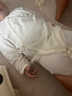 babylove新生兒連體衣夏季薄款初生寶寶系帶哈衣爬服竹棉嬰幼兒居家睡衣 奶白色 66cm 曬單實(shí)拍圖