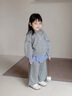 可英 GOWINBABY女童套裝新款時(shí)尚運(yùn)動(dòng)2025秋季小女孩長(zhǎng)袖秋裝女寶休閑寬松兩件套 灰色 130 （適合身高120cm-130cm） 曬單實(shí)拍圖