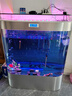 美諾魚(yú)缸客廳免換水家用中小型智能1.2米雙圓形靠墻大型背濾金龍魚(yú)缸 拉絲銀【高清玻璃+顯示屏+魚(yú)缸大禮包】 120*50*138 曬單實(shí)拍圖