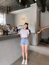 VOIC麥昆小白鞋女真皮鞋子2025新款單鞋網(wǎng)面透氣水鉆百搭運(yùn)動(dòng)休閑板鞋 粉尾水鉆 34 曬單實(shí)拍圖