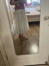 塔馳密司減齡感松緊腰半身裙女夏季新款高腰顯瘦純色A字中長裙 時尚白 XS 27 曬單實拍圖