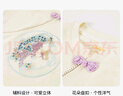 笛莎童裝女童2024夏季新款女孩國風(fēng)立體金線刺繡花朵盤扣圓領(lǐng)短袖T恤 米白 165 曬單實(shí)拍圖