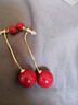 騏驥紅色仿珍珠耳釘耳飾女氣質(zhì)高級感銀針耳環(huán)2025耳墜新年禮物 曬單實(shí)拍圖