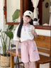 G.DUCKKIDS小黃鴨童裝女童套裝夏季中大童短袖polol領(lǐng)學(xué)院風(fēng)運動(dòng)服兩件套 粉色套裝 160 cm 曬單實(shí)拍圖