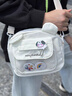 瞬子日系可愛(ài)帆布小熊包包女新款潮ins卡通少女心軟妹學(xué)生斜挎包 白色【2個(gè)徽章】 曬單實(shí)拍圖