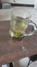 樂美雅家用泡茶玻璃杯透明觀山帶把茶杯耐熱水杯果汁杯扎啤杯 【兩只裝】班尼450ml 曬單實(shí)拍圖