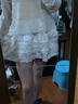 嵐玘裙子女夏季2025新款半身裙短裙顯瘦顯高蛋糕a字蓬蓬半裙蕾絲百搭 雙層蕾絲邊蛋糕裙 【白色】 M 【建議95-110斤】 曬單實(shí)拍圖