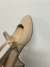 百麗優(yōu)雅大方包頭涼鞋25夏新真皮水鉆淺口鞋B2519BH5 杏色 37 曬單實(shí)拍圖