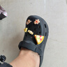 名創(chuàng  )優(yōu)品（MINISO）洞洞鞋女款2025新款eva防滑防臭沙灘鞋增高涼拖鞋女夏季外穿 黑色+美食集 38-39 曬單實(shí)拍圖