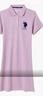 U.S. POLO ASSN.女士短袖POLO領(lǐng)白色連衣裙A版中裙寬松休閑長(zhǎng)款T恤裙 橡皮紅 L  曬單實(shí)拍圖