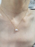 BEAUFINA七夕節(jié)禮物珠寶Akoya海水珍珠項(xiàng)鏈女18K金極光年輕款音符鉆石吊墜 天女級(jí)極光7.5-8mm 18K金 曬單實(shí)拍圖