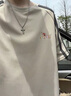 牧唯美式復古重磅撞色拼接T恤短袖男夏季新款插肩袖休閑寬松百搭半袖 杏色 XL [建議125-145斤] 曬單實拍圖