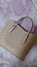 蔻馳（COACH）【品牌直供】女士MOLLIE25中號(hào)手人造革提單肩斜挎包托特包 曬單實(shí)拍圖