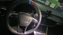 德言適用奧迪方向盤套真皮A6L/A4L/A7L/A8L/Q5L/A3A6A5Q3Q7Q8S4S5rs6Q6Q2L車把套超薄款 圓形超薄款【雙色線】帶三色標(biāo) 曬單實(shí)拍圖
