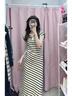 GUYN小眾設計感情侶裝夏季2025韓版短袖T恤女連衣裙法式一裙一衣ins潮 女連衣裙 均碼 S 曬單實拍圖