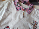 LDBE美式復(fù)古小狗刺繡假兩件短袖t恤女夏季新款學(xué)院風(fēng)polo領(lǐng)拼接上衣 白灰色 M 曬單實(shí)拍圖