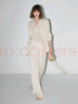 COCOBELLA重工壓褶垂感開叉西裝女氣質(zhì)通勤休閑舒適外套SI531-2 米色 M 曬單實(shí)拍圖