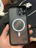 魔杰樂 適用蘋果15promax手機殼磁吸充電iPhone16promax手機保護套沙漠色全包防摔軟膠膚感磨砂簡約輕奢 磁吸黑色【萊卡系列-金屬鏡頭圈】 iPhone 13 Pro Max 曬單實拍圖