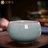 金鑲玉陳文德老師手作 秘色汝窯可養(yǎng)茶杯陶瓷主人杯茶具送禮禮盒裝100ml 陳文德冰片汝窯主人杯 曬單實拍圖