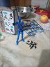 君楷多關節(jié)可動人偶3d打印幸運dummy13蘿卜玩偶百變造型小人玩具男孩6 機械人偶【透明藍】 9武器+翅膀+俠客帽+底座 曬單實拍圖