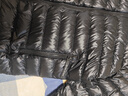天石鵝鎧甲800蓬白鵝絨羽絨服男士短款連帽輕量排骨服2.0版G419G422 黑色 男款2.0升級 L 曬單實(shí)拍圖
