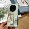 愛絢無邊框帶支架腕帶殼適用華為mate70pro+手機殼60RS保護(hù)套非凡大師超薄男女新款高級感鏡頭全包防摔 東方美學(xué)*磁吸腕帶*旋轉(zhuǎn)支架*燙金素皮【白鹿梵音】 華為 Mate 70 Pro+ 曬單實拍圖