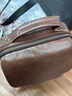 ANDSEEYOU品牌 單肩包男 復古手工頭層牛皮休閑包 時(shí)尚男青年斜挎包 真皮商務(wù)背包 小手提包潮 淺棕色 小牛皮 曬單實(shí)拍圖