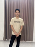 Lee dprre冰絲短袖T恤男士2025新款夏季半袖男款上衣服情侶裝寬松男生男裝 J808杏色 M 曬單實(shí)拍圖