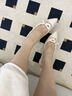 Lily Wei【白玉印紗】尖頭時(shí)尚鏤空網(wǎng)面涼鞋女夏舒適一腳蹬高跟鞋 米色【跟高10cm】 36 曬單實(shí)拍圖