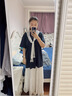 美洋（MEIYANG）鹽湖半裙 溫柔甜美不規(guī)則壓皺百搭半身中長傘裙 白色（常規(guī)版） L 曬單實拍圖