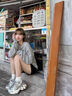 CHERY KALLY【明星同款】潮牌厚底老爹鞋女2025夏季新款銀色休閑運動增高女鞋 銀灰色【戚薇同款】 37 曬單實拍圖