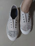 斯凱奇（Skechers）女平底鞋夏季季網(wǎng)面蕾絲透氣鞋子女士時(shí)尚低幫113821 乳白色/OFWT 36.5 曬單實(shí)拍圖
