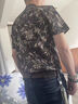 九際高端牛貨90.8桑蠶絲襯衫男夏季薄款透氣清涼短袖個(gè)性花襯衫男潮 灰色 50 曬單實(shí)拍圖