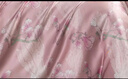蠶花娘娘高端6A真絲四件套100%桑蠶絲套件床上用品200*230cm【韻粉】 曬單實(shí)拍圖
