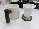 叁旬 羊脂玉瓷馬克杯泡茶杯陶瓷茶水分離帶蓋過(guò)濾辦公室水杯杯子 羊脂玉瓷_趣笙杯_胡桃木 曬單實(shí)拍圖