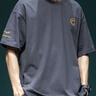 JEEP SPIRIT吉普笑臉刺繡短袖t恤男士夏季寬松大碼半袖休閑體恤 深灰 L 曬單實(shí)拍圖