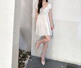 Lily Wei【白玉印紗】尖頭時(shí)尚鏤空網(wǎng)面涼鞋女夏舒適一腳蹬高跟鞋 米色【跟高10cm】 36 曬單實(shí)拍圖