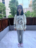 碧彩雅女童衛(wèi)衣套裝秋季新款大童休閑Polo領(lǐng)衛(wèi)衣長(zhǎng)褲運(yùn)動(dòng)套裝女孩兩件套 杏色上衣+灰色褲子 155 （S）碼【建議75-90斤】 曬單實(shí)拍圖