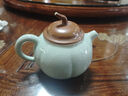 廷懷汝瓷南瓜壺茶壺單壺陶瓷茶壺汝瓷汝窯開(kāi)片可養 卵青南瓜壺 曬單實(shí)拍圖