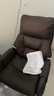 英斯迪爾（INSDEA）老板椅家用辦公電腦椅舒服久坐辦公室椅子商務(wù)沙發(fā)椅書(shū)房座椅可躺 咖色+腳蹬 防貓抓耐磨皮 鋼制腳  固定扶手 曬單實(shí)拍圖