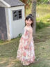 女童吊帶裙外搭小開衫2025新款女大童洋氣時(shí)髦夏季碎花吊帶裙套裝 套裝【薄外套+裙子】 150 曬單實(shí)拍圖