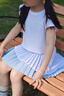 moonkids童裝女童速干套裝2025夏季新款兒童運(yùn)動訓(xùn)練T恤涼感冰絲網(wǎng)球短裙 6125藍(lán)色速干百褶裙 140 cm 曬單實(shí)拍圖