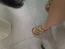百麗踏踩屎感真皮涼鞋女夏季2025新款外穿爆款百搭一腳蹬配裙子兩穿涼拖 綠色 升級款 38 曬單實拍圖
